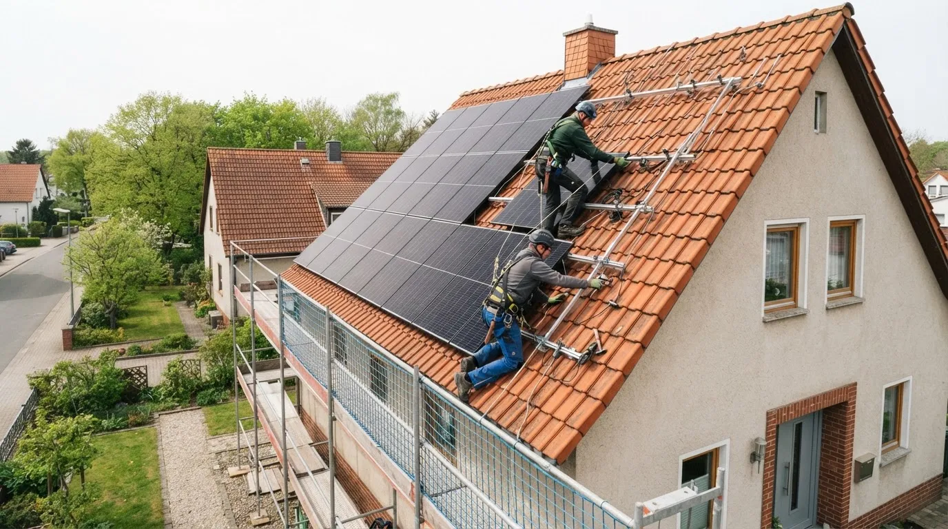 Absturzsicherung bei der PV-Montage: ab welcher Höhe was gilt